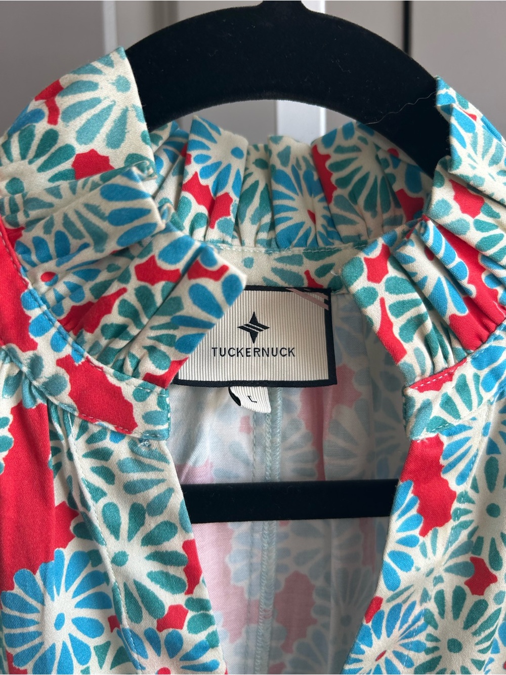 Tuckernuck Poppy Bloom Crawford Dress Size Large Floral resort wear  #123 - Picture 7 of 11